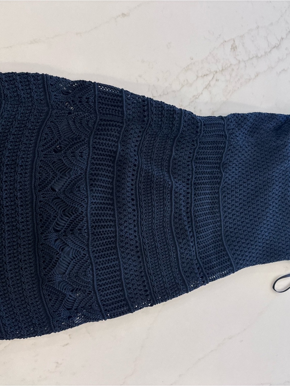Abercrombie & Fitch Black Crochet Knit Dress - Picture 4 of 5